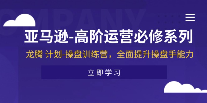 （11625期）亚马逊-高阶运营必修系列，龙腾 计划-操盘训练营，全面提升操盘手能力-怡宝聊项目