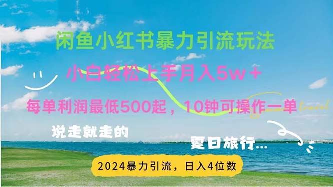 （11650期）2024暑假赚钱项目小红书咸鱼暴力引流，简单无脑操作，每单利润500+，…-怡宝聊项目