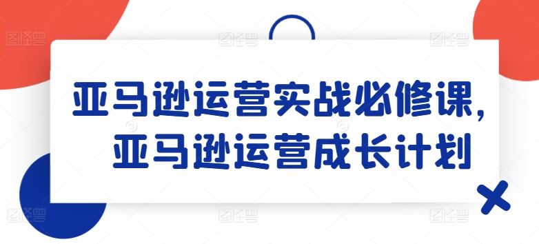 亚马逊运营实战必修课，亚马逊运营成长计划-怡宝聊项目