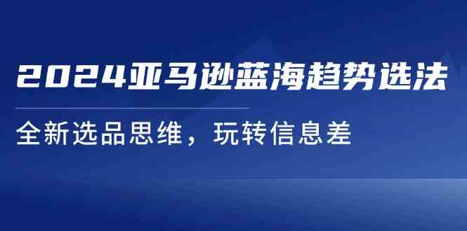 2024亚马逊蓝海趋势选法，全新选品思维，玩转信息差-怡宝聊项目