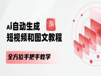 AI自动生成短视频和图文课程,全方位手把手教学-怡宝聊项目