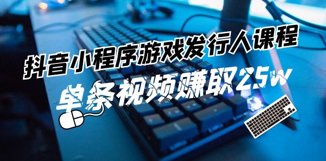 抖音小程序游戏发行人课程：带你玩转游戏任务变现，单条视频赚取25w-怡宝聊项目
