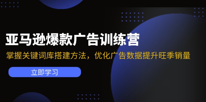 （11858期）亚马逊爆款广告训练营：掌握关键词库搭建方法，优化广告数据提升旺季销量-怡宝聊项目
