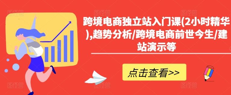 跨境电商独立站入门课(2小时精华),趋势分析/跨境电商前世今生/建站演示等-怡宝聊项目