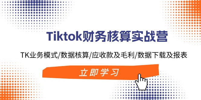 （11978期）Tiktok财务核算实战营：TK业务模式/数据核算/应收款及毛利/数据下载及报表-怡宝聊项目