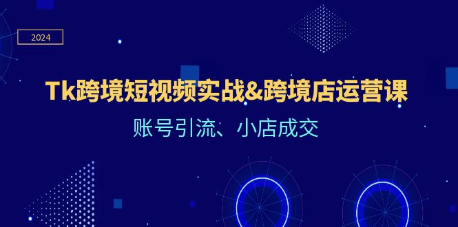 Tk跨境短视频实战&跨境店运营课：账号引流、小店成交-怡宝聊项目