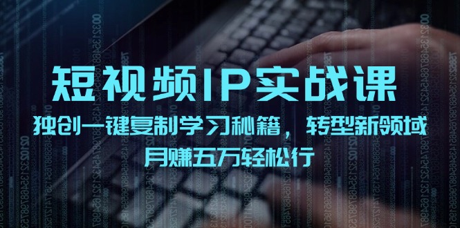 （12193期）短视频 IP实战课，独创一键复制学习秘籍，转战新领域，月赚五万轻松行-怡宝聊项目