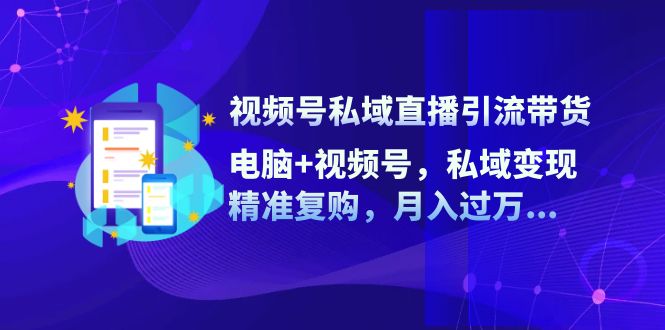 （12249期）视频号私域直播引流带货：电脑+视频号，私域变现，精准复购，月入过万…-怡宝聊项目