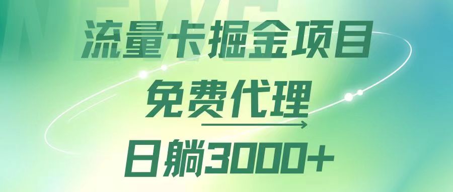 （12321期）流量卡掘金代理，日躺赚3000+，变现暴力，多种推广途径-怡宝聊项目