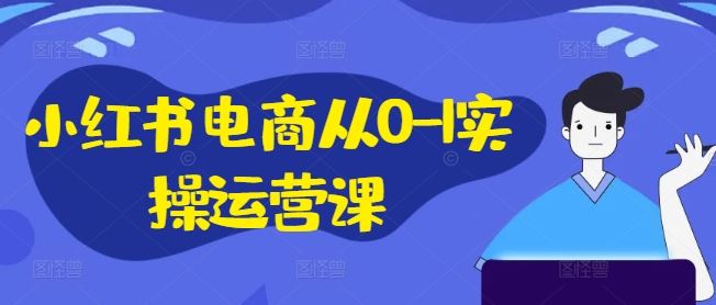 小红书电商从0-1实操运营课，小红书手机实操小红书/IP和私域课/小红书电商电脑实操板块等-怡宝聊项目